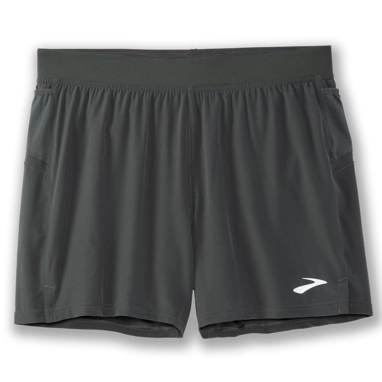 Brooks Sherpa 5 2-in-1 Running Shorts - Men's - Dark Oyster/grey (10237-XLID)